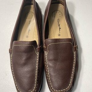 Thom McAn Womens Dark Brown Slip-On Loafers Size 10 SB-50